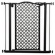 image 1 of PawHut 74-80 cm Pet Safety Gate Pressure Fit Stair with Double Locking, Black