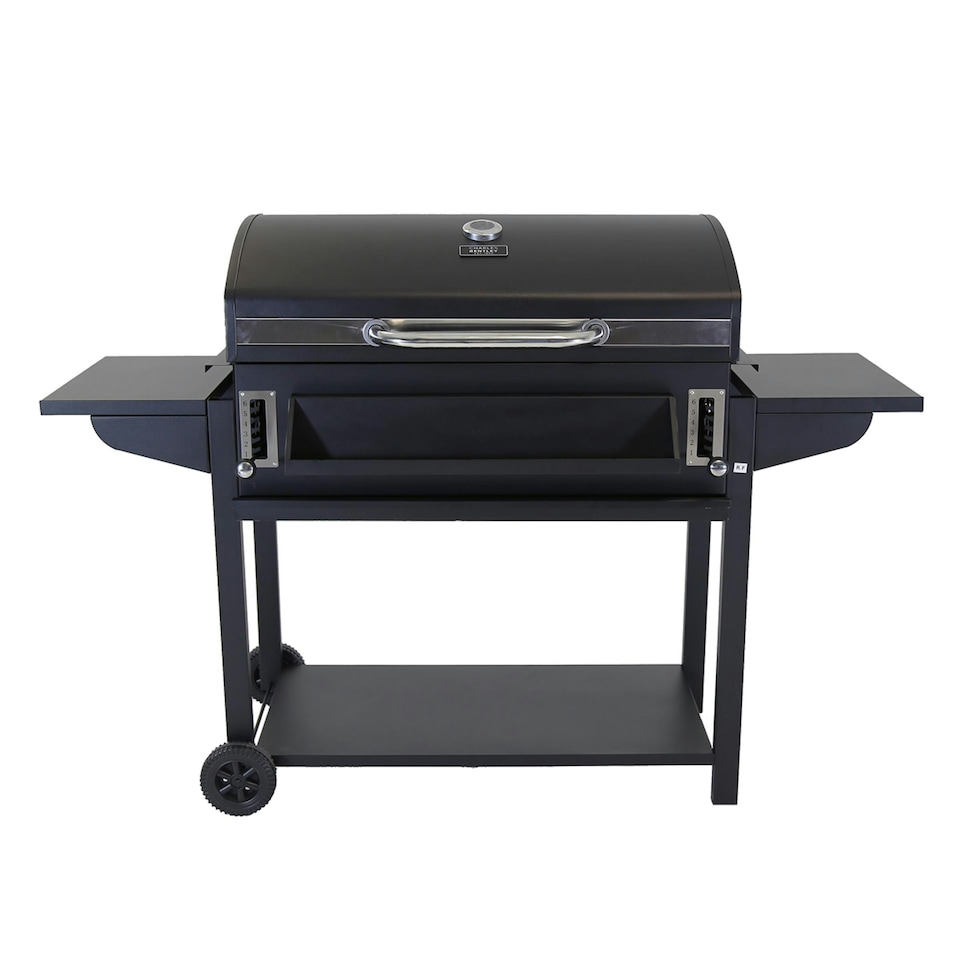 image 1 of Charles Bentley Deluxe Charcoal BBQ Grill with Chrome Steel Warming Rack