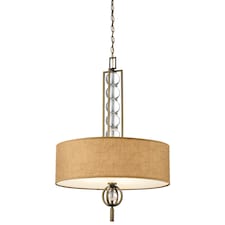 Celestial 3 Light Ceiling Pendant Bronze, Beige, E27