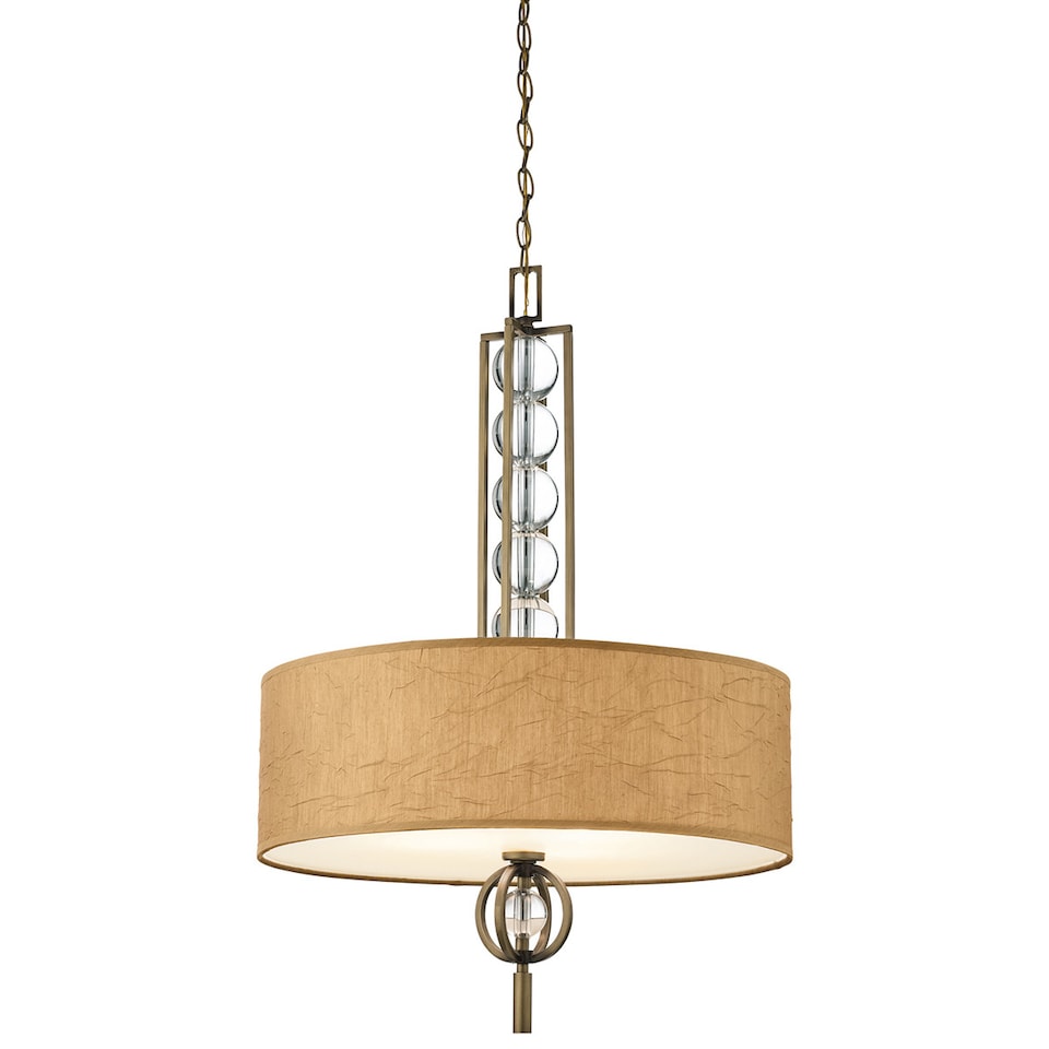 Celestial 3 Light Ceiling Pendant Bronze, Beige, E27