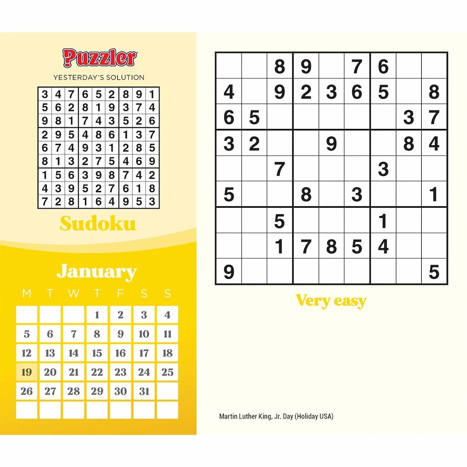 image 1 of Sudoku Puzzler Box Calendar 2026
