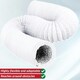 image 4 of SPARES2GO Vent Hose for Bush Tumble Dryer PVC Aluminium Foil Insulated Duct Outlet Pipe (4" x 2.5m)