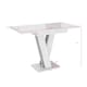 image 7 of Extendable Dining Table White High Gloss Kitchen Table 120-160cm V Leg Seats 6 8 MASY