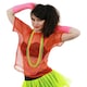 image 2 of Bristol Novelty Womens/Ladies 80s Mesh Top - Orange - One Size One Size