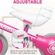 image 5 of AyeKu Baby Toddler Balance Bike Silent Wheels Adjustable Seat, 1-3 Years, Rose | Pink