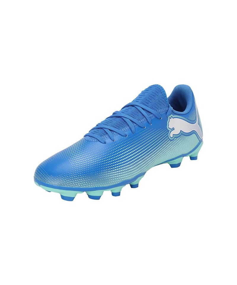 image 1 of Puma Unisex Adults Future 7 Play Fg/Ag Soccer Shoe, Hyperlink Blue-Mint- White, 9 UK