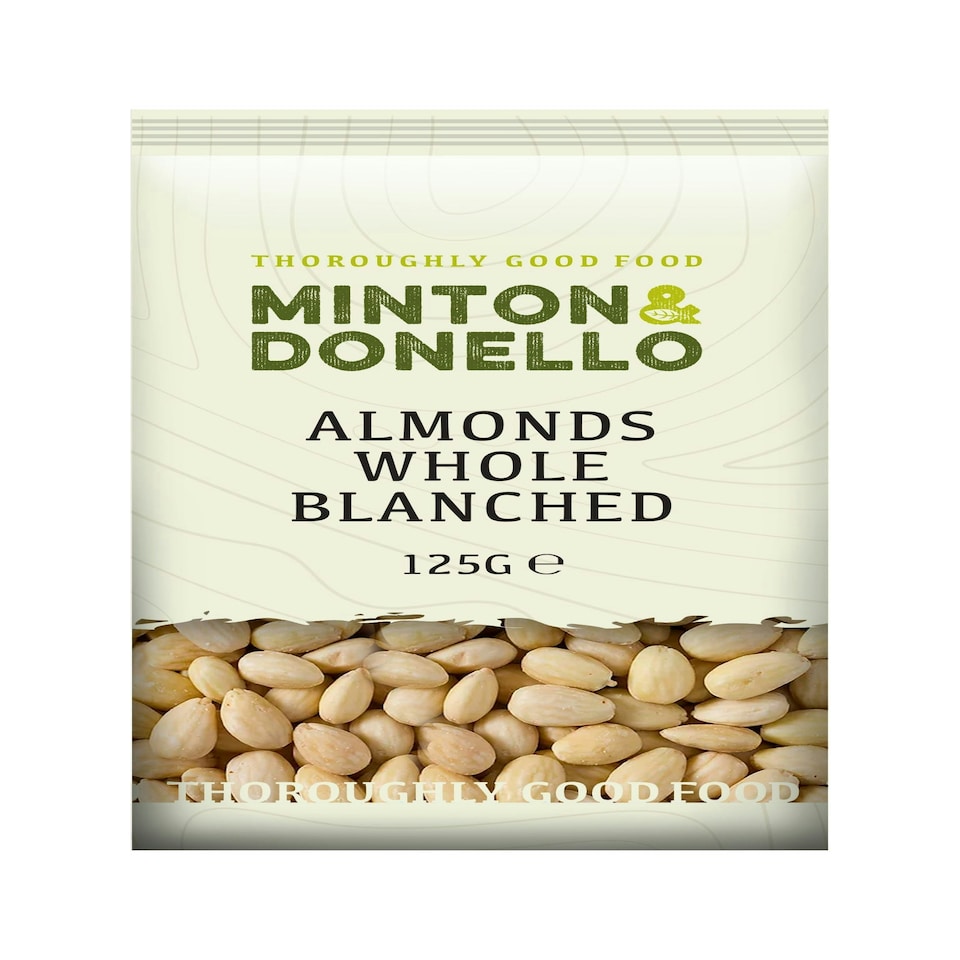 image 1 of Minton & Donello Whole Blanched Almonds 6 x 125g