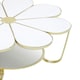 image 5 of Jodie White Top Petal Shape Table Gold