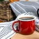 image 5 of Argon Tableware Coloured Enamel Belly Mugs - 375ml - Red - Pack of 6 | Red | Red