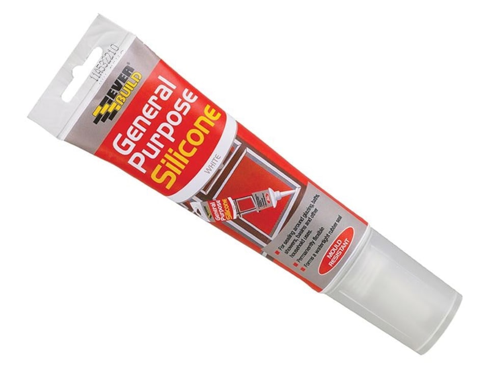 Everbuild Sika - General Purpose Easi Squeeze Silicone Sealant White 80ml