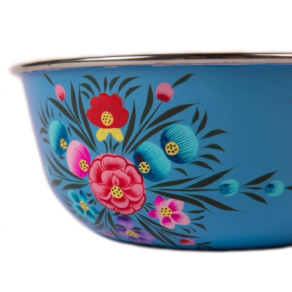 image 1 of BillyCan Picnic Bowl - 21.5cm  - Ocean Pansy Blue