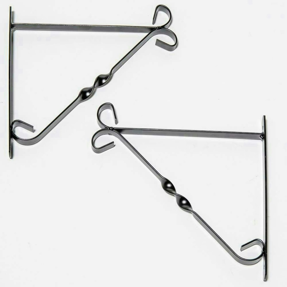 image 1 of Primrose Simple Hanging Basket Bracket Hook Wall Hanging Brackets 25cm