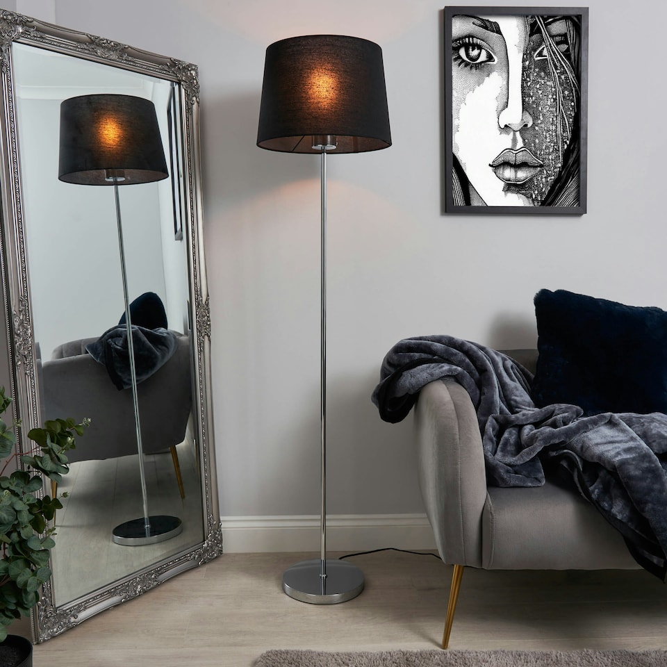 image 1 of BHS Glow Kid's LED Shimmer Floor Lamp, Silver