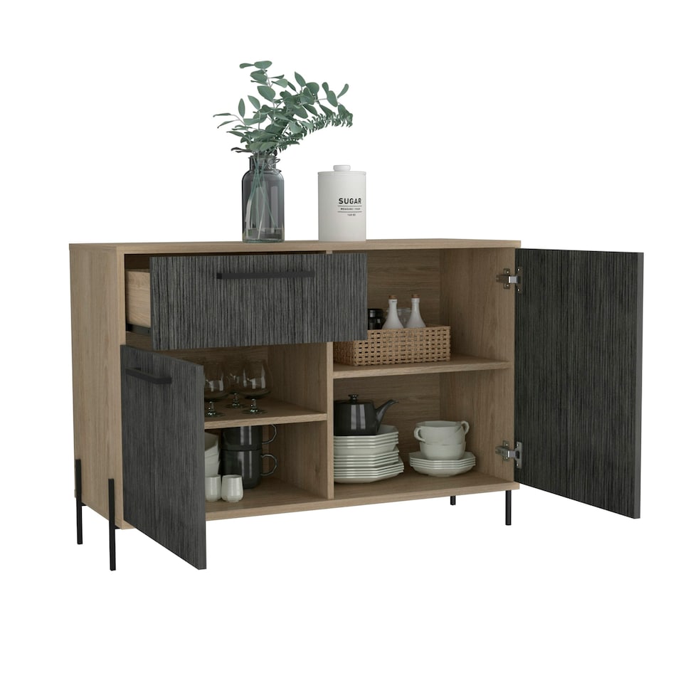 image 1 of Harvard, Small Sideboard With 2 Doors & 1 Drawer Brown