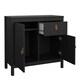 image 5 of Barcelona Sideboard 2 Doors 1 Drawer in Matt Black