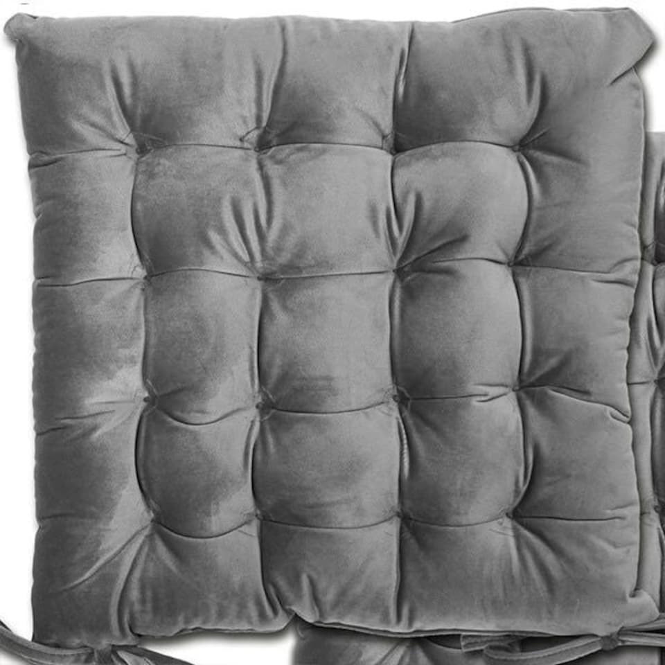 Le Chateau Velvet Seat Pad Silver