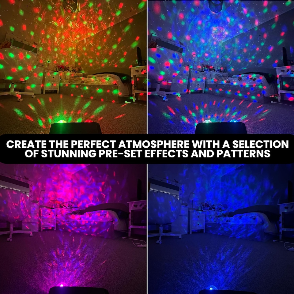 image 1 of Mr Entertainer Moonwave 6-in-1 LED and Laser Party Light