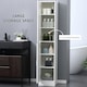 image 4 of kleankin Tall Mirrored Bathroom Cabinet with Adjustable Shelf White