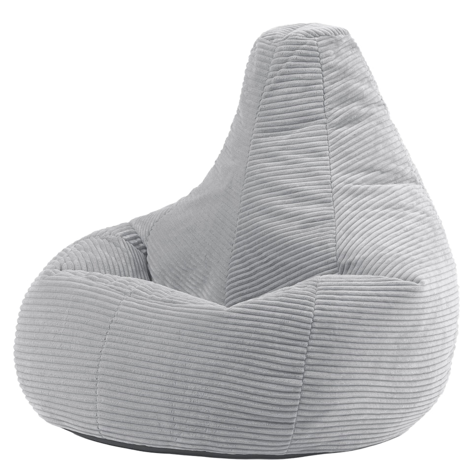 image 1 of icon Gaming Bean Bag Recliner Jumbo Cord Grey