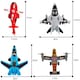 image 4 of 12-Piece Pull-Back Aircraft Toy Set – Jets, Helicopters & Bombers for Kids