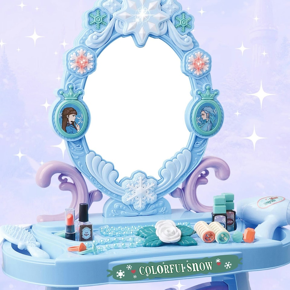 image 1 of Magical Girls Light-Up Makeup Vanity Table Playset