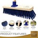 image 3 of 15" Heavy Duty Outdoor Broom with Stiff PVC Bristles and Long Wooden Handle