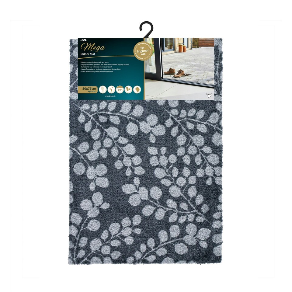 image 1 of JVL Mega Doormat - 50x75cm, Branches