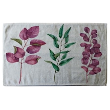 Purple & Green Leaves (Bath Towel)
