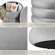 image 3 of Stool Altu - padded seat, large storage space | Grey | velvet look grey | 42 x 42 x 47 cm | 1