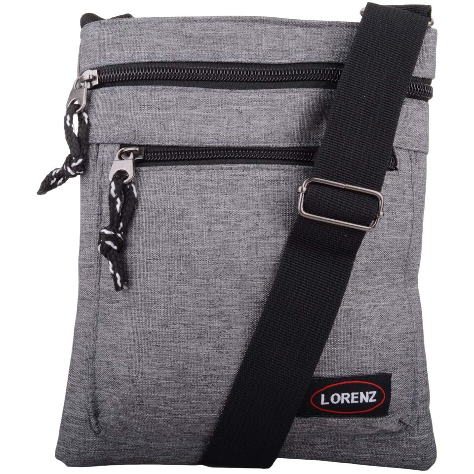 image 1 of Lorenz Handy Cross Body / Shoulder Bag with Multiple Pockets | Grey | Grey
