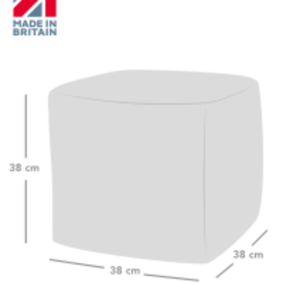 image 1 of rucomfy Indoor Or Outdoor Water Resistant Cube Beanbag Footstool