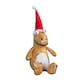 image 1 of 60cm Tall Gold Plush Zilla Dino Sitting Christmas Decoration with Santa Hat