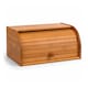 image 8 of Single Layer Roll Top Bamboo Wooden Bread Bin Kitchen Storage | Brown