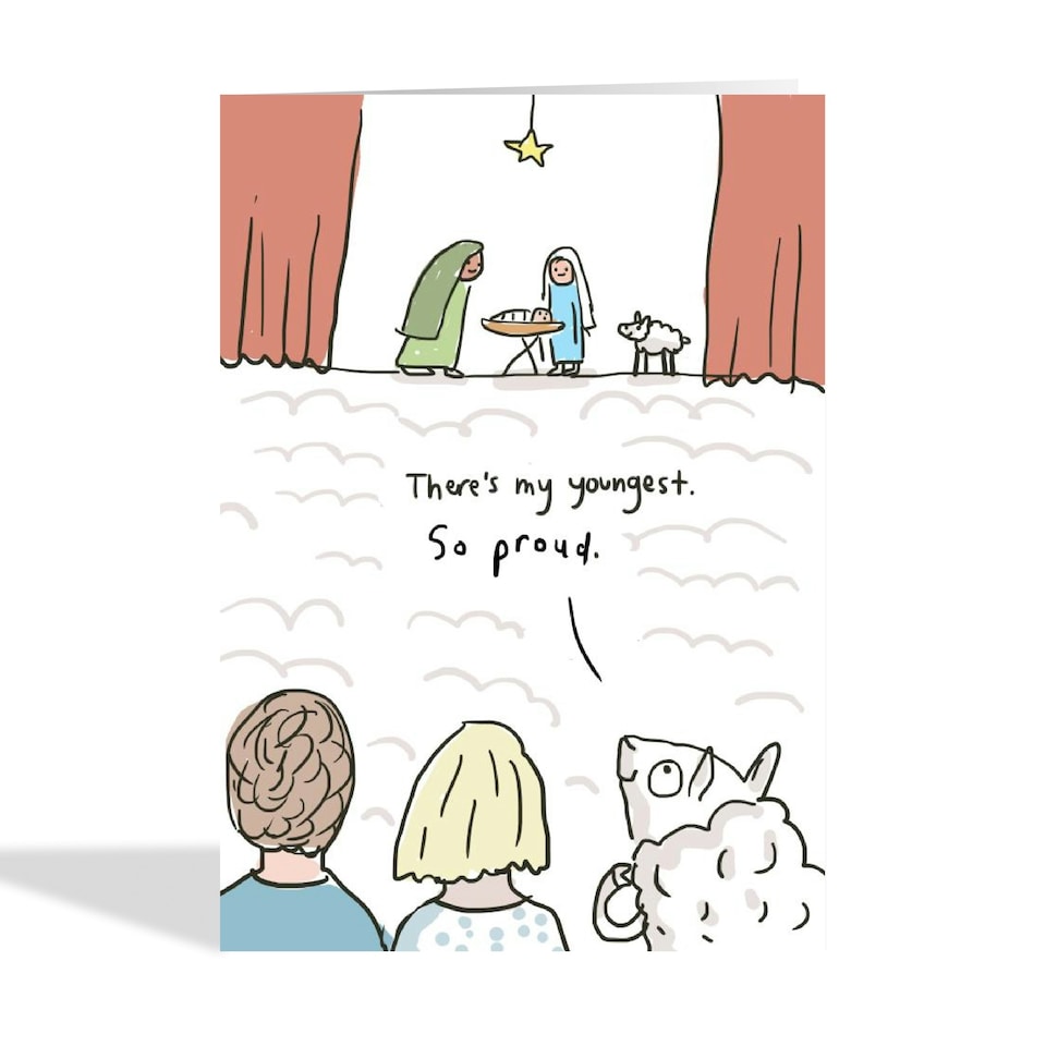 image 1 of Funny Christmas Card - Nativity Sheep