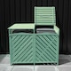 image 3 of Wooden Double Wheelie Bin Storage - Green