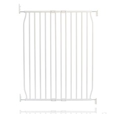 Safetots Extra Tall Eco Screw Fit Baby Gate, White, 80cm - 90cm, Extra Tall Gate 100cm in Height, Stair Gate for Baby, Screw Fitted Safety Gate, Easy Installation