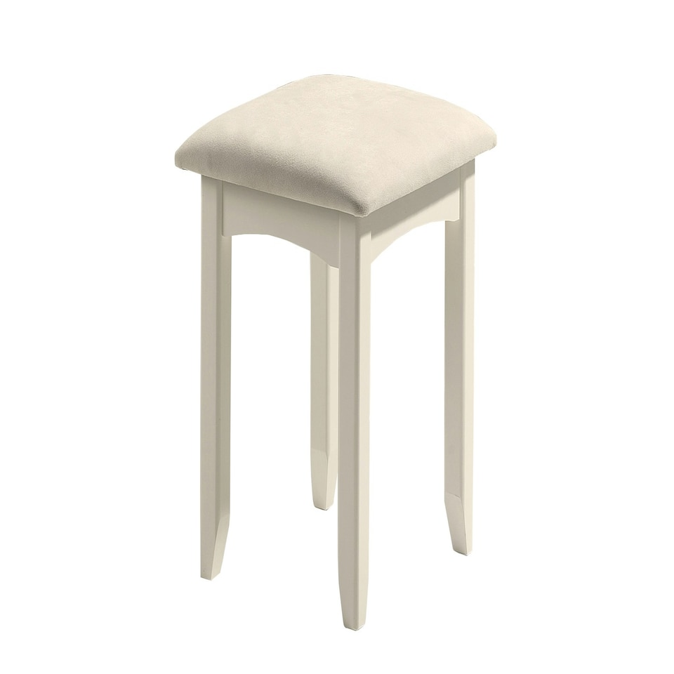 image 1 of Stone White Dressing Stool