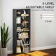 image 4 of HOMCOM 6 Tier Bookshelf, Freestanding Bookcase with Adjustable Shelves, Black