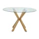 image 1 of Salford Dining Table With Ash Wood Effect Metal Legs Clear