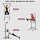 image 3 of HOMCOM Power Tower Multi-Function Pull Up Station w/ Adjustable Height for Gym