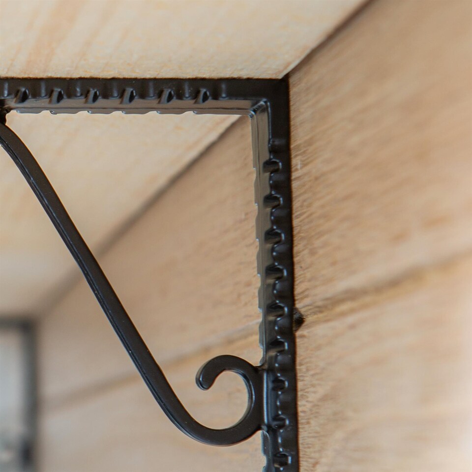 image 1 of Hammer & Tongs Notched Scroll Iron Shelf Bracket - D105mm - Raw