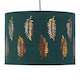 image 3 of Set of 2 Fern - Dark Green Cut Out 30cm Pendant Lightshades | Green | Gold | Large | 2