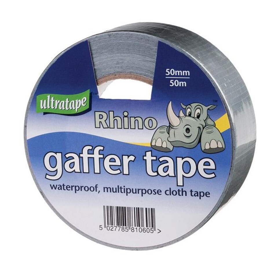 Ultratape Rhino 50m Gaffer Cloth Tape 50mm Silver - One Colour - One Size