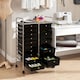 image 4 of COSTWAY 15 Drawer Rolling Storage Cart with Lockable Wheels Black