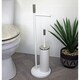 image 1 of Showerdrape Chester White Toilet Roll Holder & Toilet Brush Combination