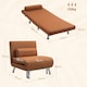 image 8 of HOMCOM Single Folding 5 Position Convertible Sleeper Chair Bed Coffee Brown