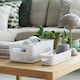 image 3 of SmartStore Essence Medium White Organiser Tray Storage Basket, 5.6L White
