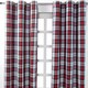image 1 of Homescapes Macduff Tartan Check Ready Made Eyelet Curtain Pair - 137 x 182 cm Drop | Red | Red