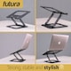 image 6 of Futura Laptop Stand Adjustable Portable Riser, Grey Foldable Aluminium Holder for MacBook AirPro and 11 to 17 inch Laptops | Grey | Grey | One Size | 1