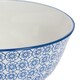 image 4 of Nicola Spring Hand-Printed Cereal Bowls - 16cm - Navy - Pack of 6